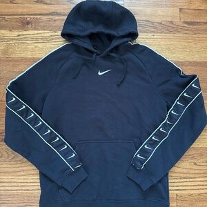 Nike Black Hoodie with White Swoosh